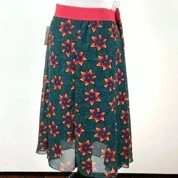 Lularoe Lola skirt 2XL 20-22 chiffon elastic - Picture 4 of 9